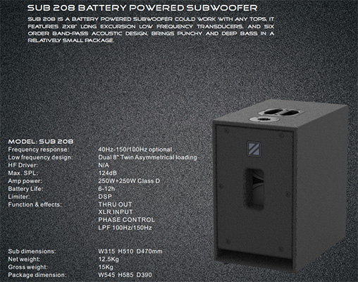 chi tiet loa precision drive sub208