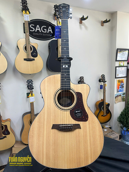 guitar acoustic mantic gt 10gce thuc te tuan nguyen music