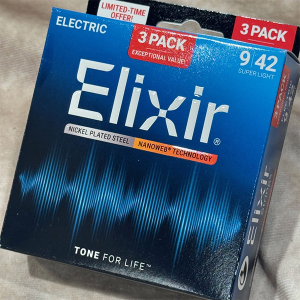 elixir 16566 pack 3 bo day dan guitar dien chinh hang