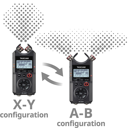 setup vi tri micro tren may ghi am tascam dr 40xp