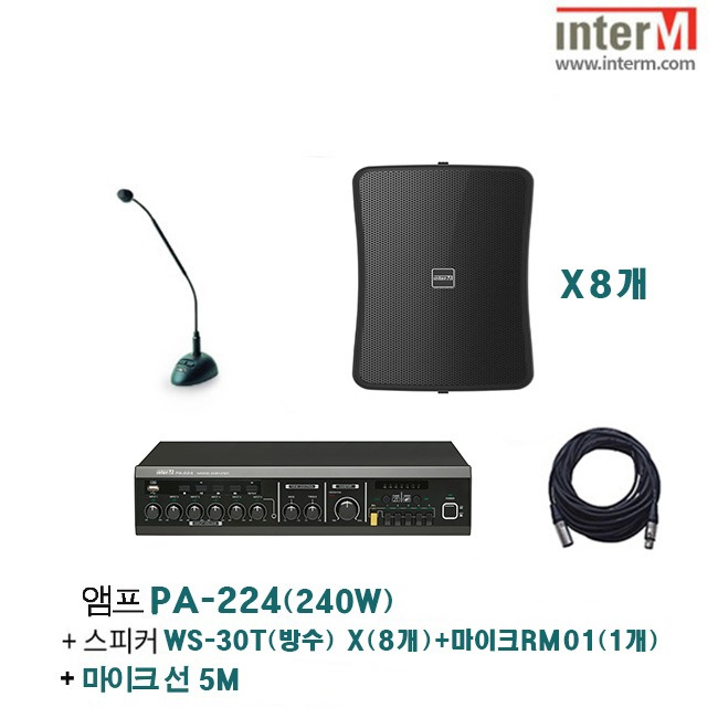loa inter m ws 30t ket hop ampli pa 224