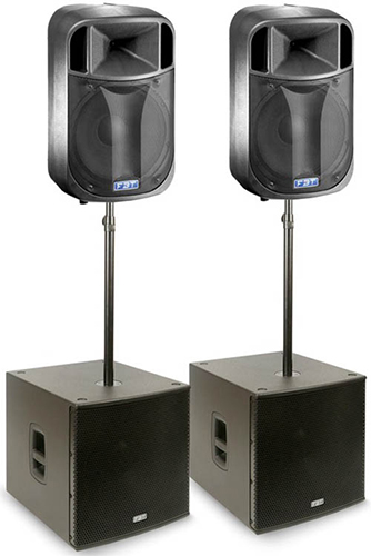 ket hop loa fbt j15a cung subwoofer chinh hang
