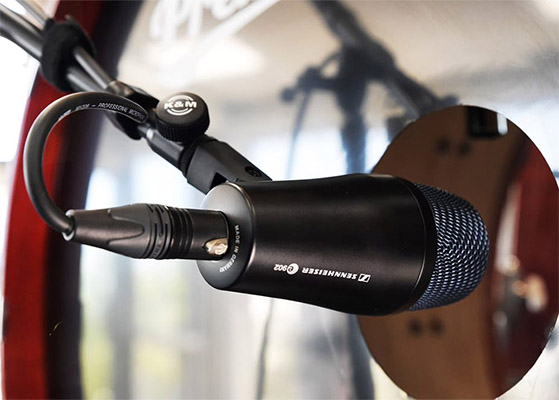 setup micro sennheiser e 902 thu trong kick voi chan micro