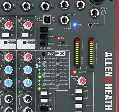 ket noi usb tren mixer allen heath zed 22fx