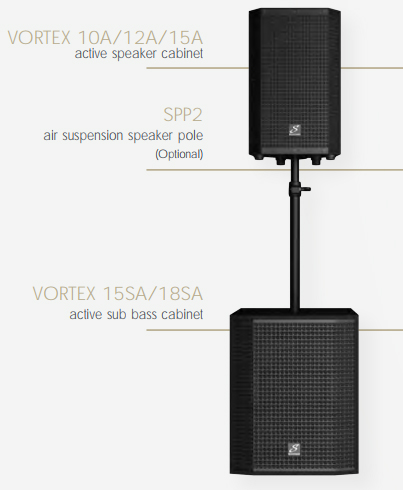 loa sub vortex 15sa ket hop loa full range studiomaster