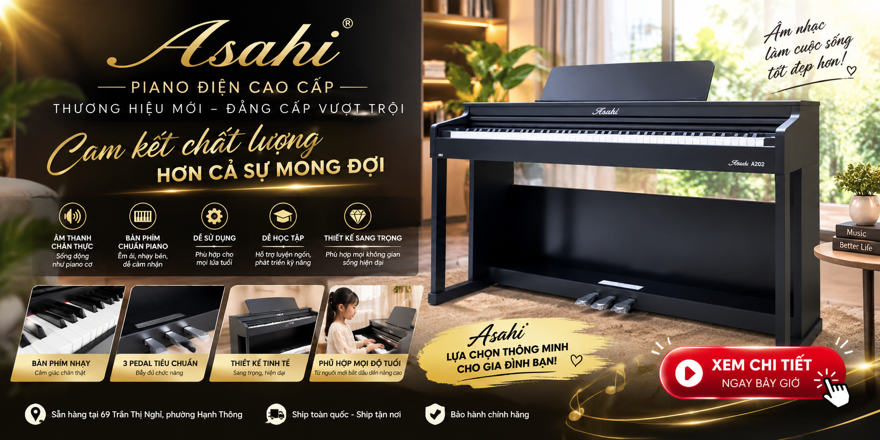 piano điện Asahi đẳng cấp vượt trội