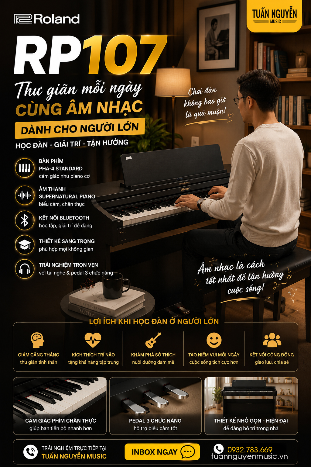 Roland RP107 phù hợp người lớn giải trí, thư giãn