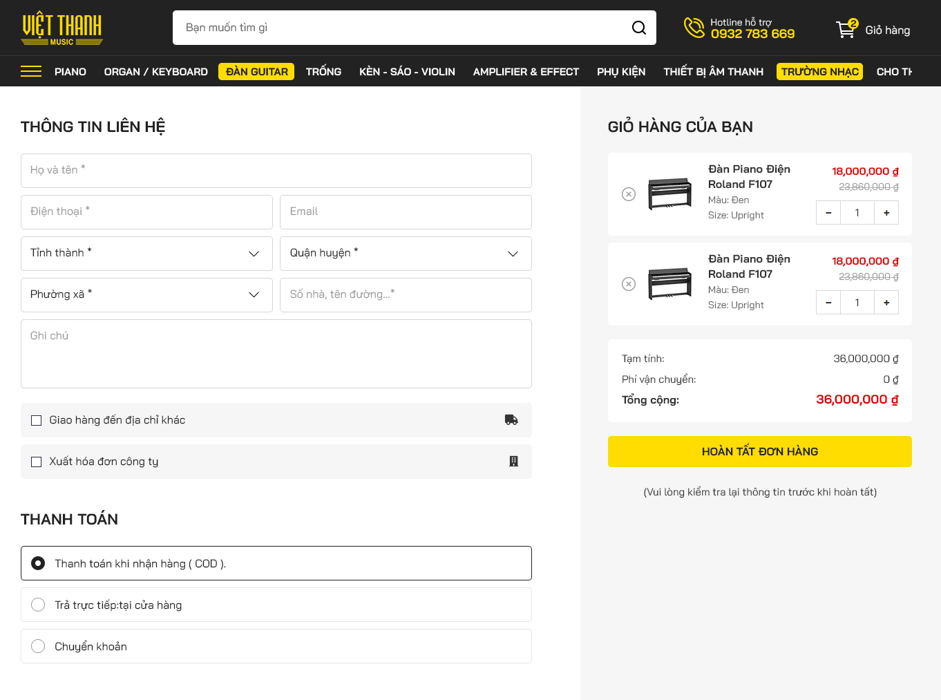 dat hang online nhac cu