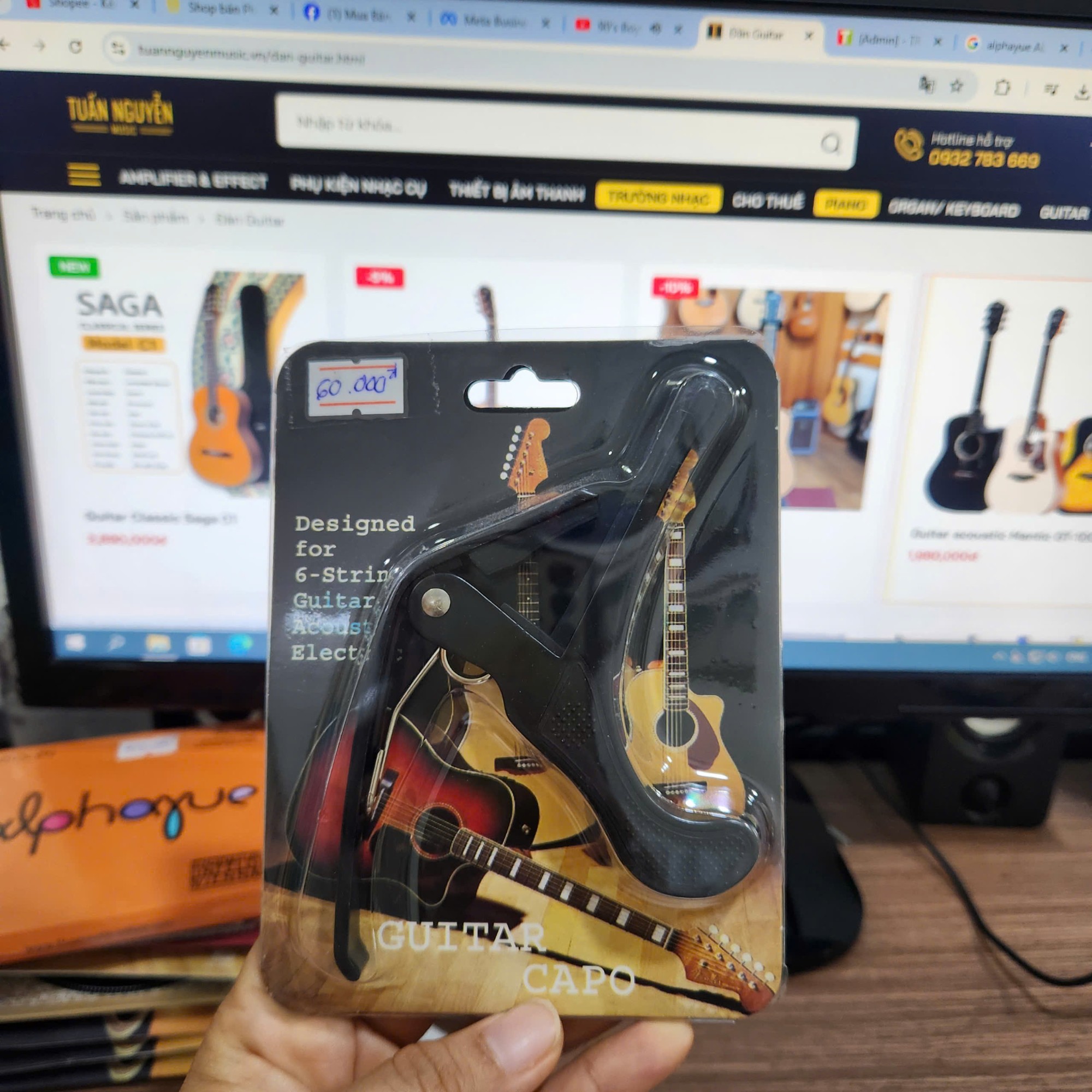 Capo đàn guitar CPTN01